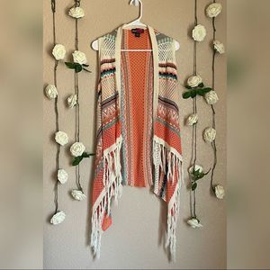 𝅺crochet Sleeveless Long Cardigan
